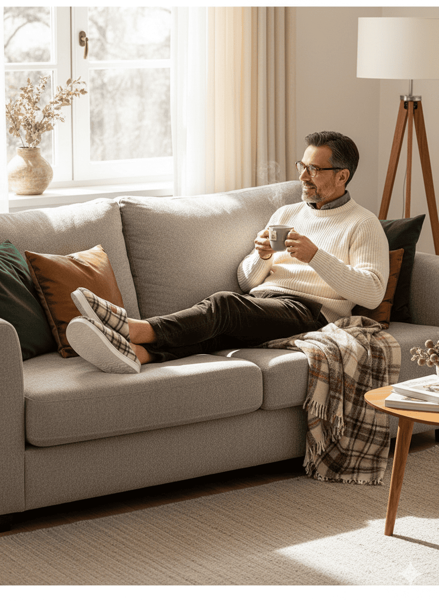 CaldoFelt pantofole calde e confortevoli, ideali per il relax in casa, suola antiscivolo, design accogliente per piedi sempre al caldo