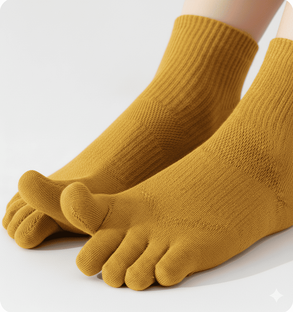 Calze ortopediche a 5 dita per donna, traspiranti, anti-fungo, comfort per dita separate, migliorano la postura e la circolazione