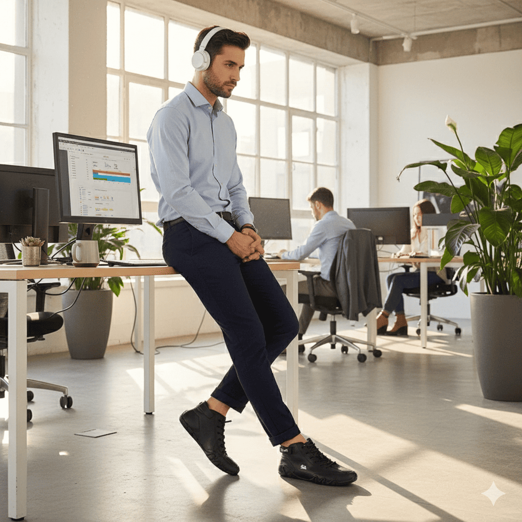 LDECK sneaker ortopedico uomo, comoda e traspirante, supporto per postura e piedi, stile sportivo ed elegante per benessere quotidiano