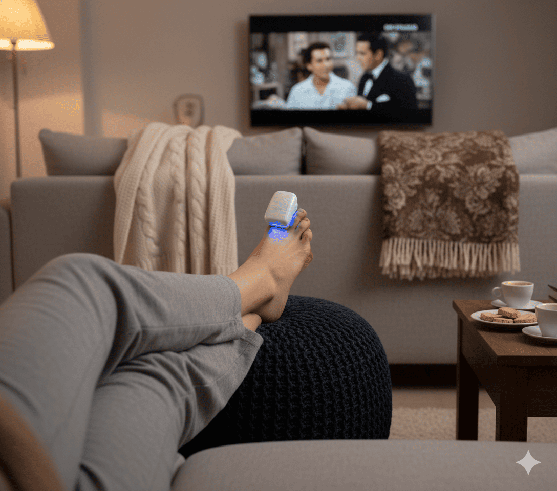 LaserNail dispositivo laser anti‑fungine per unghie dei piedi – terapia LLLT per onicomicosi, eliminazione del fungo, unghie più sane