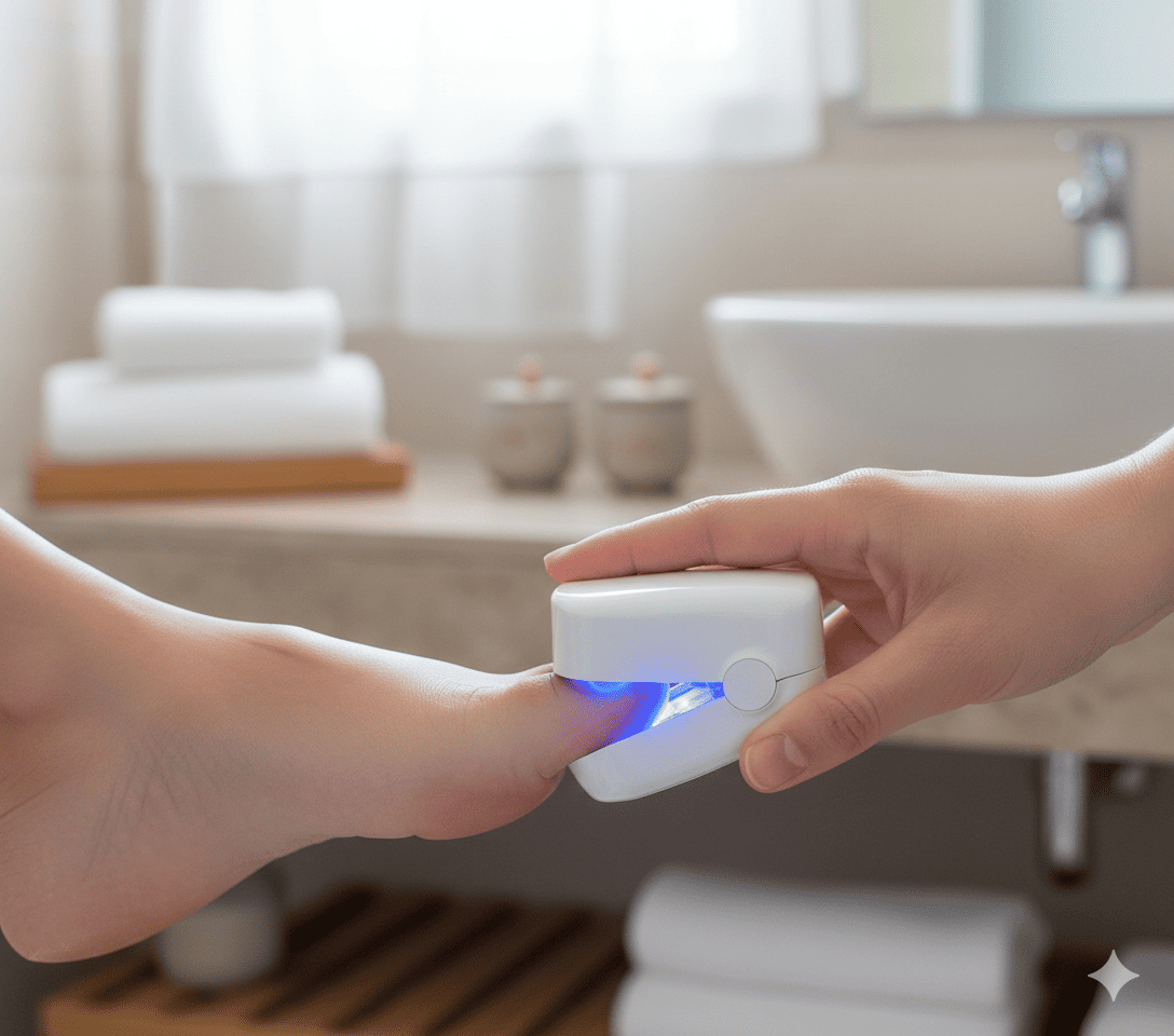 LaserNail dispositivo laser anti‑fungine per unghie dei piedi – terapia LLLT per onicomicosi, eliminazione del fungo, unghie più sane
