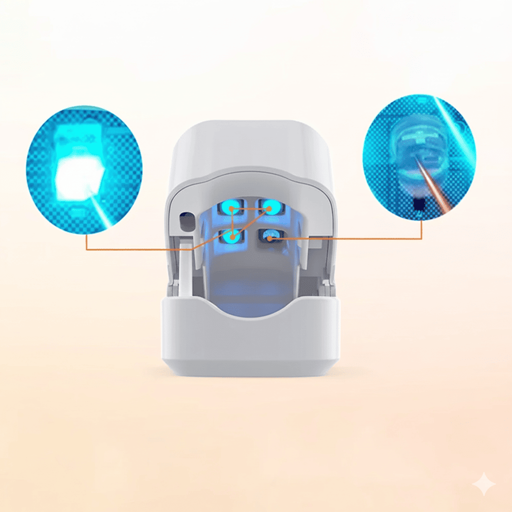 LaserNail dispositivo laser anti‑fungine per unghie dei piedi – terapia LLLT per onicomicosi, eliminazione del fungo, unghie più sane