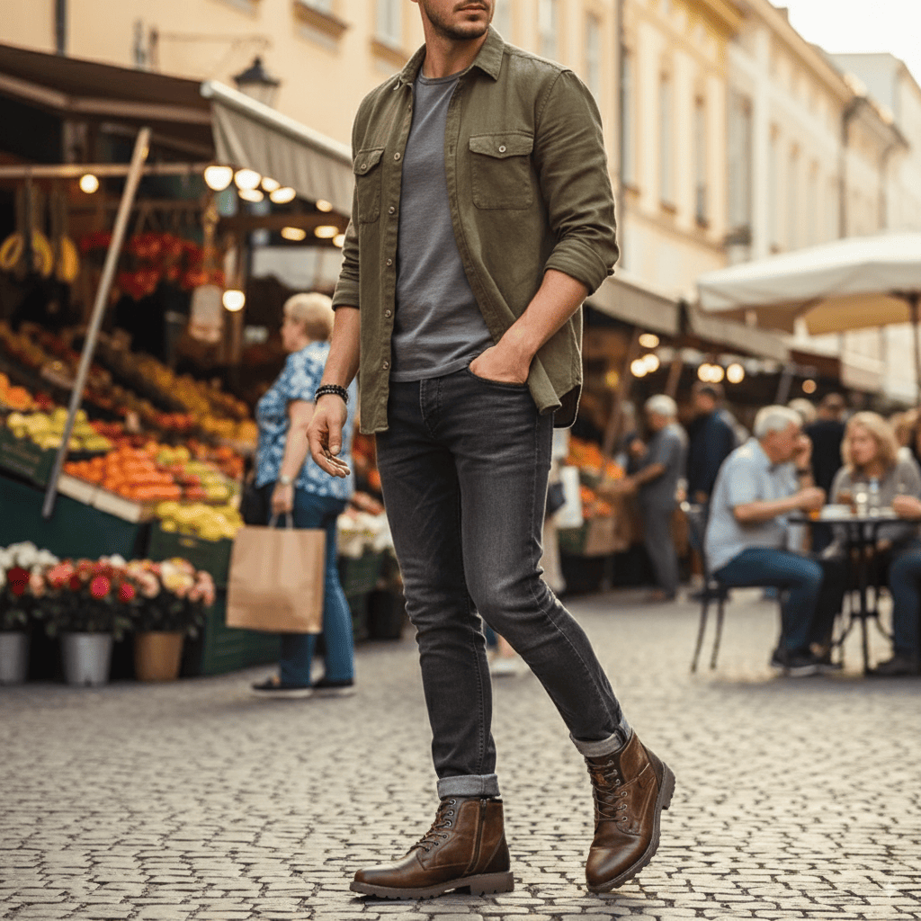 OrthoLeather stivali ortopedici uomo, supporto postura e arco plantare, eleganti e comodi, ideali per piedi sensibili e uso quotidiano