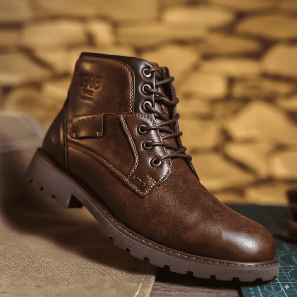 OrthoLeather stivali ortopedici uomo, supporto postura e arco plantare, eleganti e comodi, ideali per piedi sensibili e uso quotidiano