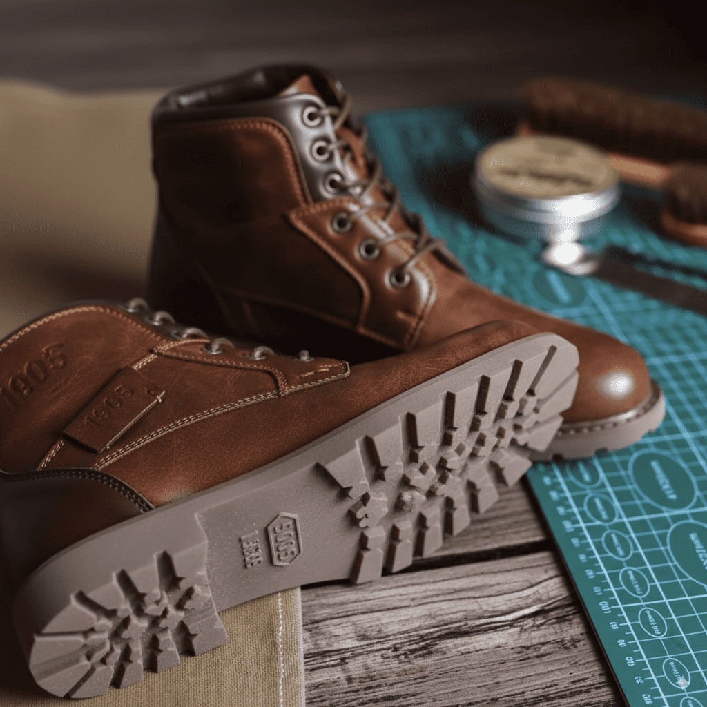 OrthoLeather stivali ortopedici uomo, supporto postura e arco plantare, eleganti e comodi, ideali per piedi sensibili e uso quotidiano