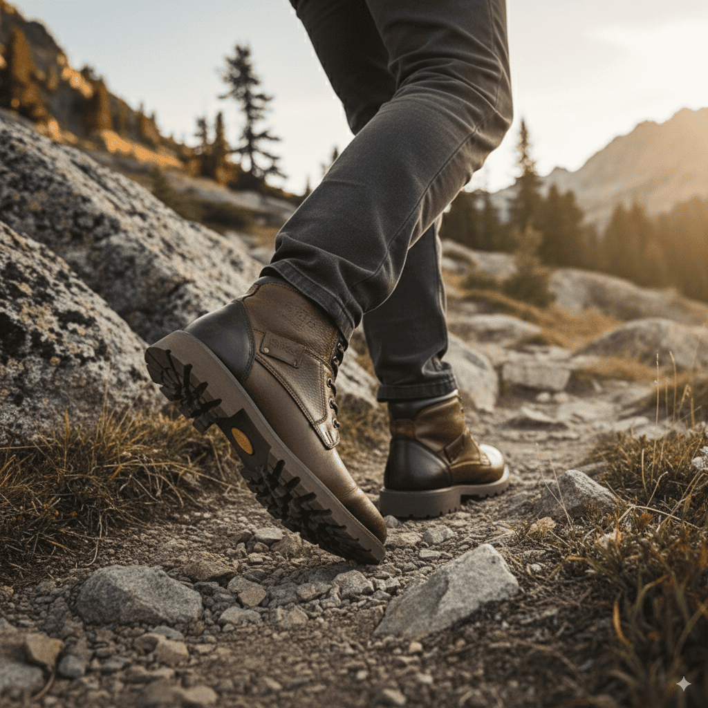 OrthoLeather stivali ortopedici uomo, supporto postura e arco plantare, eleganti e comodi, ideali per piedi sensibili e uso quotidiano