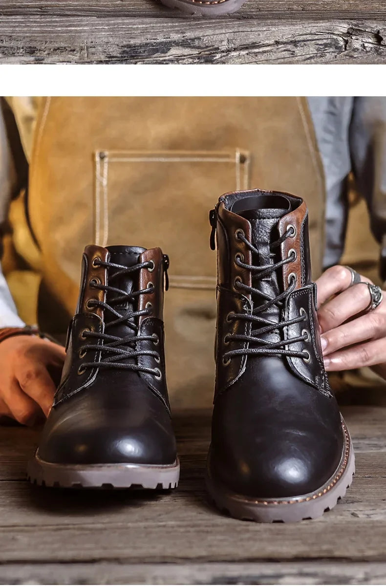 OrthoLeather stivali ortopedici uomo, supporto postura e arco plantare, eleganti e comodi, ideali per piedi sensibili e uso quotidiano