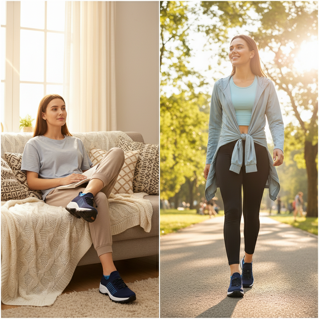 Sneakers ortopediche donna Fashion OrthoWalk, comfort quotidiano, supporto postura, stile elegante e moderno, scarpe comode per piedi sensibili