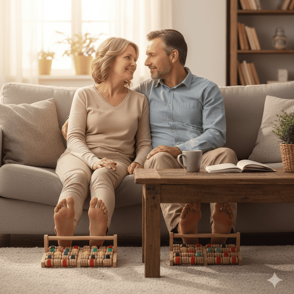 OrthoRoll massaggiatore plantare in legno per piedi, sollievo dal dolore, stimolazione circolazione, massaggio riflessologia plantare