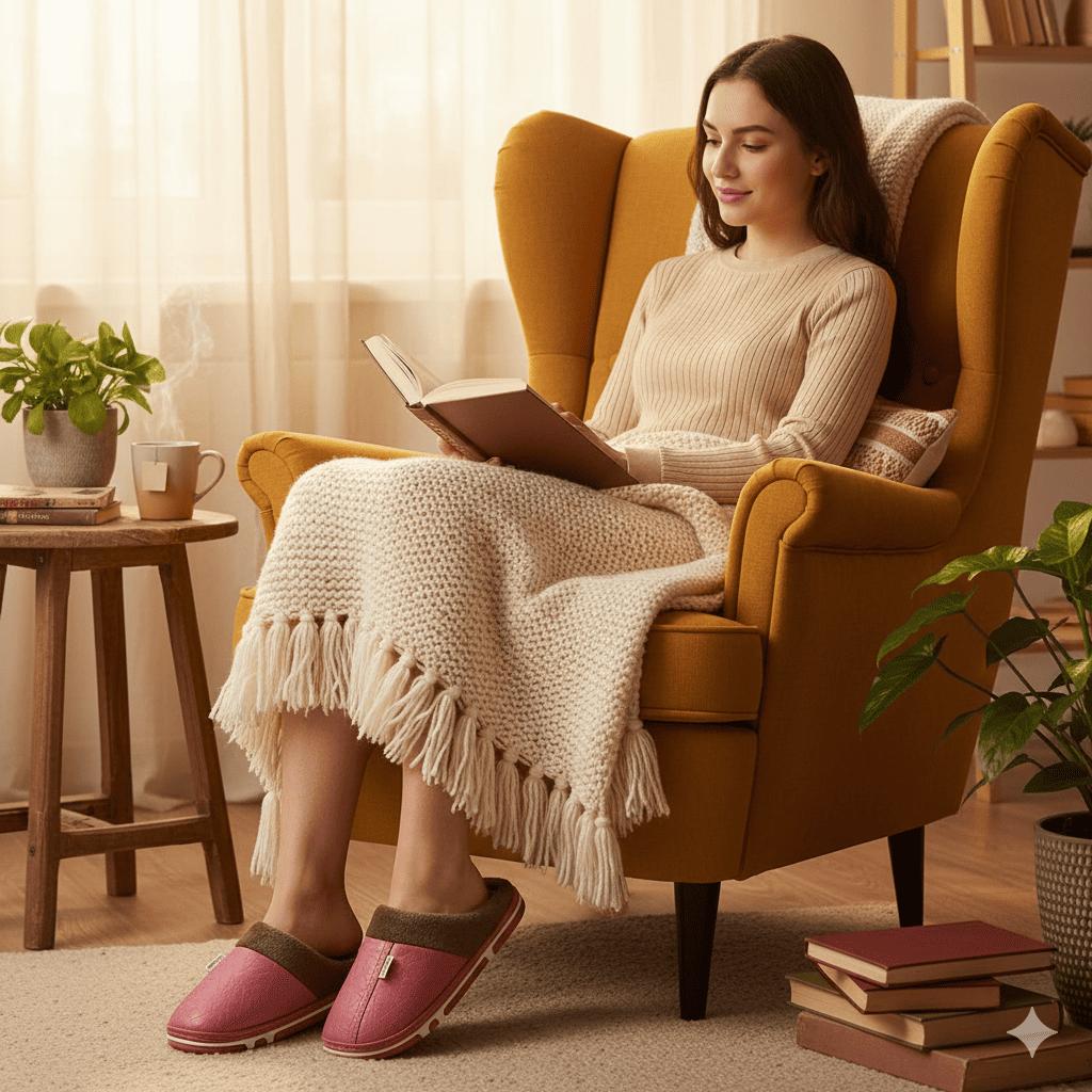 OrthoWarm pantofole ortopediche donna, calde e comode, supporto per postura, suola antiscivolo, ideali per casa e relax