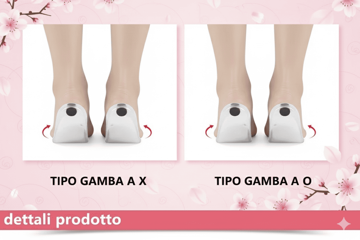 Orthotic Insoles solette ortopediche magnetiche per correzione gambe O/X, supporto plantare, allineamento postura, sollievo dolore pied