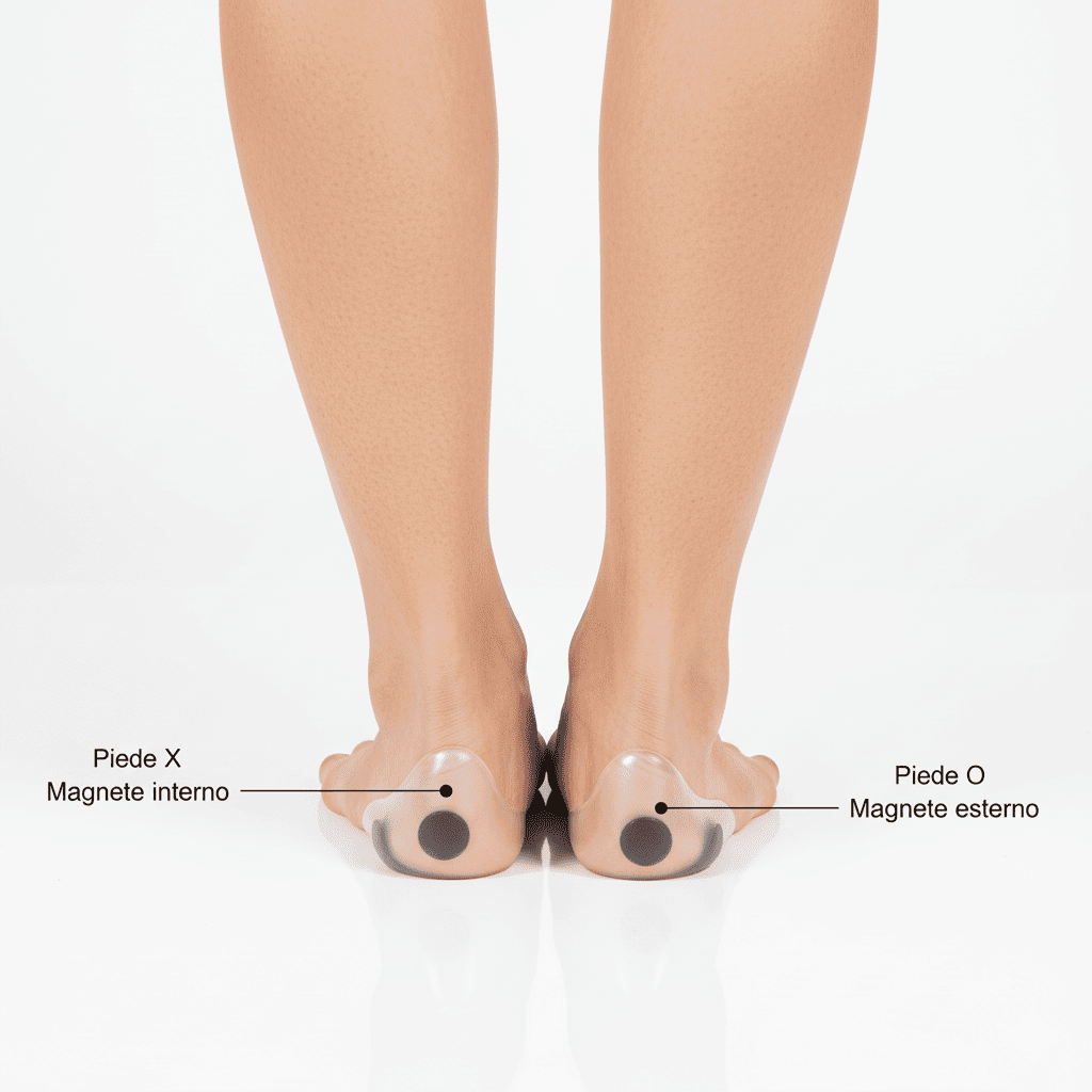 Orthotic Insoles solette ortopediche magnetiche per correzione gambe O/X, supporto plantare, allineamento postura, sollievo dolore pied