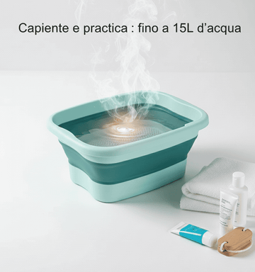 RelaxPiedi™ – Vasca per piedi Pieghevole Portatile con Copertura