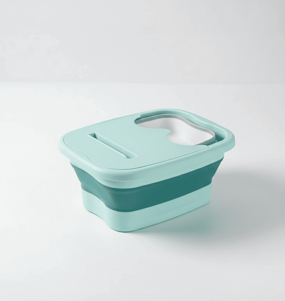 Vasca per pediluvio pieghevole RelaxPiedi, portatile con coperchio, ideale per relax piedi, spa a casa, sollievo da fatica e gonfiore