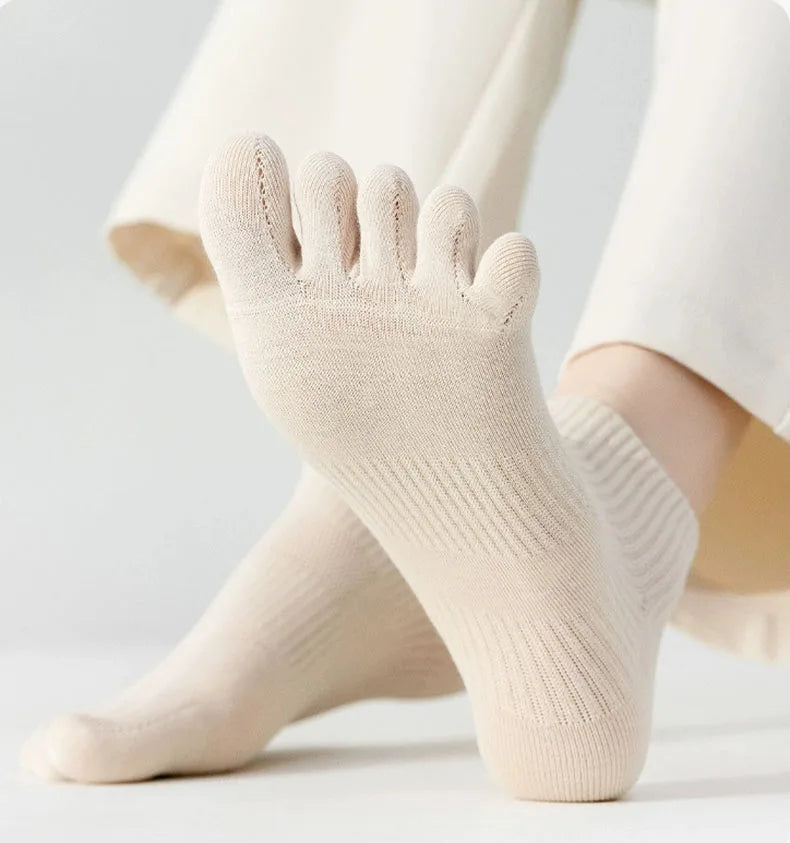 Calze ortopediche a 5 dita per donna, traspiranti, anti-fungo, comfort per dita separate, migliorano la postura e la circolazione